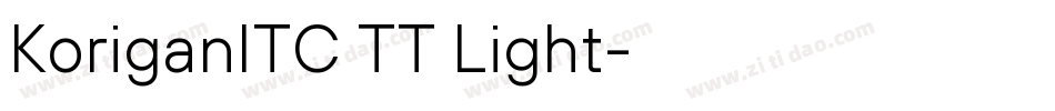 KoriganITC TT Light字体转换